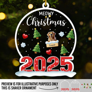 Custom 3 Layers Shaker Ornament - Personalized Christmas Birthday Gifts For Dog Cat Lovers, Dog Dad And Mom, Cat Owners - Christmas Is Better With Pets