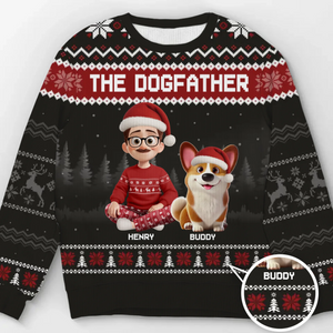 Custom Unisex Ugly Sweatshirt - Personalized Christmas Birthday Gifts For Dog Lovers, Dog Dad And Mom - Master Of Fetch
