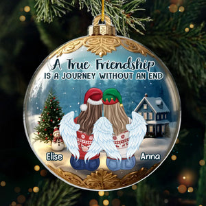 Custom Acrylic Ornament - Personalized Best Friend Christmas Birthday Gifts For Women, Besties, Sisters, BFF - Season Of Friendship