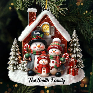 Custom Acrylic Ornament - Personalized Christmas Birthday Gifts For Mom, Dad, Brother, Sister, Kids - Hearts Stay Together