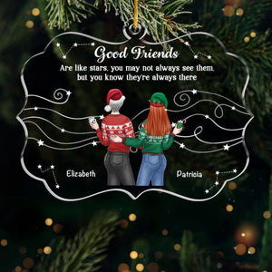 Custom Acrylic Ornament - Personalized Best Friend Christmas Birthday Gifts For Women, Besties, Sisters, BFF - A Journey Without An End