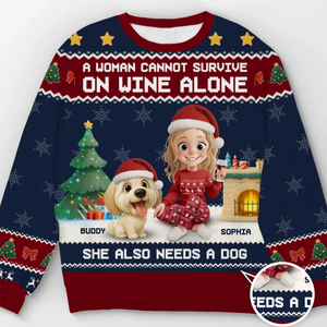 Custom Unisex Ugly Sweatshirt - Personalized Christmas Birthday Gifts For Dog Lovers, Dog Dad And Mom - Santa’s Real Favorite