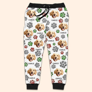 Custom Photo Unisex Sweatpants - Personalized Christmas Birthday Gifts For Dog Cat Lovers, Dog Dad And Mom, Cat Owners - Warm Paws Warm Heart