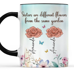 Custom Accent Mug - Personalized Best Friend Birthday Gifts For Women, Besties, Sisters, BFF - Sip Laugh Repeat