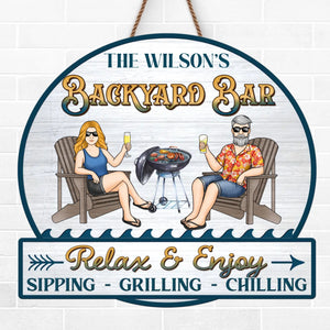 Patio Life Is Best Life - Couple Personalized Custom Shaped Home Decor Wood Sign - Gift For Husband Wife, Anniversary