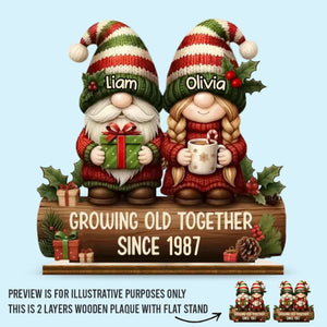 Custom 2-Layered Wooden Plaque - Personalized Anniversary Christmas Wedding Gifts For Husband And Wife, Him And Her - Forever Starts With You