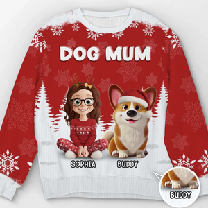 Custom Unisex Ugly Sweatshirt - Personalized Christmas Birthday Gifts For Dog Lovers, Dog Dad And Mom - Jingle Paws, Jingle All The Way