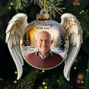 Custom Photo Acrylic Ornament - Personalized Christmas Memorial Sympathy Gifts For Loss Of Mom, Dad - Our Guiding Light At Christmas