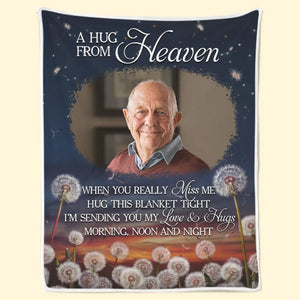 Custom Photo Blanket - Personalized Memorial Sympathy Gifts For Loss Of Mom, Dad - You Live In Every Quiet Miracle