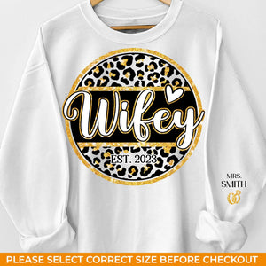 J'aime ma femme - Sweat-shirt unisexe personnalisé avec motif sur la manche - Cadeau pour mari et femme, anniversaire
