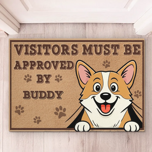 Custom Home Decor Decorative Mat - Personalized Birthday Gifts For Dog Lovers, Dog Dad And Mom - House Gatekeeper