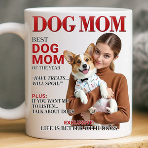 Custom Photo Magazine Mug - Personalized Birthday Gifts For Dog Cat Lovers, Dog Dad And Mom, Cat Owners - Proof Of Unconditional Love