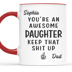 Custom Accent Mug - Personalized Birthday Gifts For Mom, Dad, Daughter, Son - Powered By Your Endless Energy