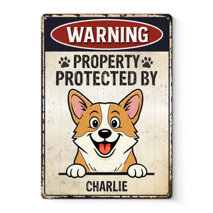 Custom Home Decor Metal Sign - Personalized Birthday Gifts For Dog Lovers, Dog Dad And Mom - Property Of Paws