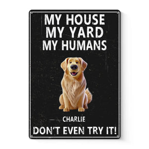 Custom Home Decor Metal Sign - Personalized Birthday Gifts For Dog Lovers, Dog Dad And Mom - Welcome To The Dog Kingdom
