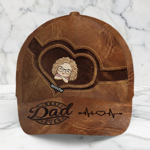 Custom Hat, All Over Print Classic Cap - Personalized 4th Of July Gifts For Dad, Grandpa - Home Of The Brave Dad