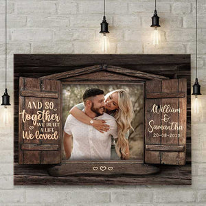 And So Together - Personalized Horizontal Canvas.