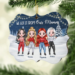 Like Mother Like Daughter - Personalized Shaped Ornament.