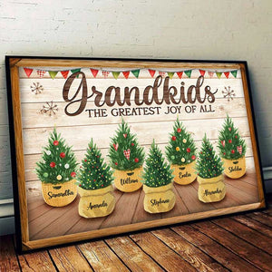 Grandkids - The Greatest Joy Of All - Personalized Horizontal Poster.