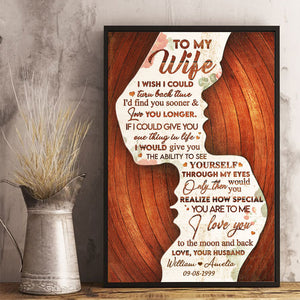 I Love You To The Moon And Back - Personalized Vertical Poster.