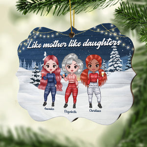 Like Mother Like Daughter - Personalized Shaped Ornament.