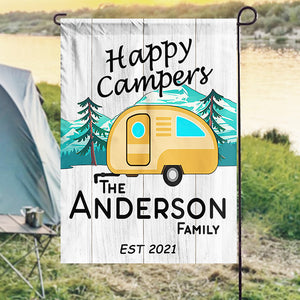 Happy Campers - Personalized Flag.
