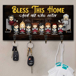 Que Dieu bénisse cette maison chaleureuse et tous ceux qui y entrent ! Porte-clés personnalisé, porte-clés, cadeau pour couples, mari et femme