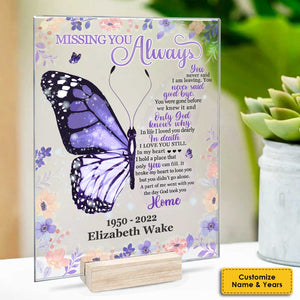 God Took You Home - Personalized Acrylic Plaque - Husband Wife