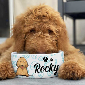 Food World, Gift For Dog Lovers - Personalized Custom Dog Bowls.
