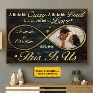 A Whole Lot Of Love - Personalized Horizontal Poster - Upload Image, Gift For Couples, Husband Wife