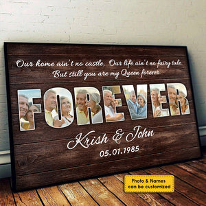 You Are My Queen Forever - Personalized Horizontal Poster.