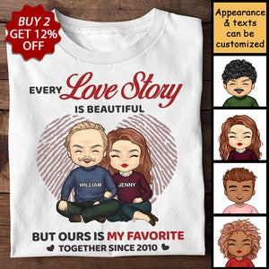Ours Is My Favorite - Personalized Unisex T-shirt - Gift For Couples, Husband Wife
