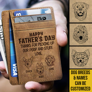 Bonne fête des pères, papa chien ! Porte-cartes personnalisé ! Cadeau pour papa, cadeau pour la fête des pères