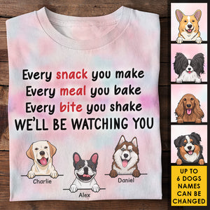 Nous vous surveillerons - Cadeau pour maman chien, T-shirt unisexe personnalisé imprimé sur toute la surface