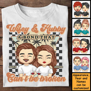Femme et mari, un lien indéfectible - T-shirt unisexe personnalisé, sweat à capuche, sweat-shirt - Cadeau pour couple, mari et femme, anniversaire, fiançailles, mariage, cadeau de mariage