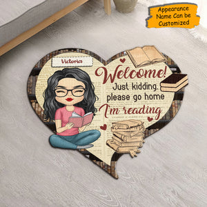 Juste une fille qui aime les livres – Tapis décoratif personnalisé – Cadeau pour les amoureux des livres