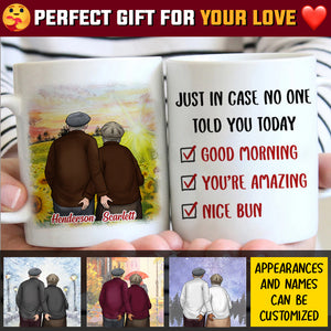 Good Morning You're Amazing Nice Bun - Gift For Couples, Personalized Mug.