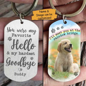 Tu as été mon au revoir le plus dur - Porte-clés personnalisé - Télécharger une image, cadeau pour les amoureux des animaux