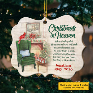 Christmas In Heaven - Personalized Shaped Ornament.