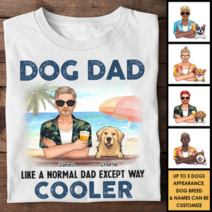 Papa chien comme un papa normal - T-shirt et sweat à capuche unisexe personnalisé - Cadeau pour les amoureux des animaux