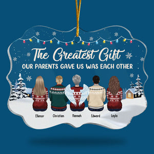 Le plus beau cadeau de Noël - Décoration de Noël personnalisée en acrylique en forme de Benelux - Cadeau pour frères et sœurs, cadeau de Noël