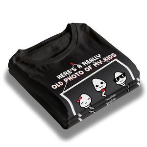 Voici la photo de mes enfants - T-shirt unisexe personnalisé, sweat à capuche, sweat-shirt - Cadeau de fête des pères, d'anniversaire pour papa