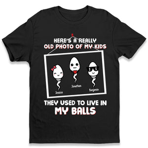 Voici la photo de mes enfants - T-shirt unisexe personnalisé, sweat à capuche, sweat-shirt - Cadeau de fête des pères, d'anniversaire pour papa
