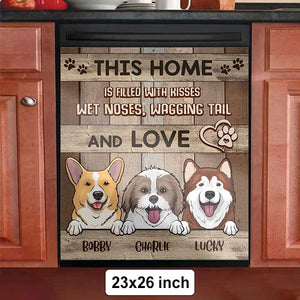 This Home Is Filled With Kisses - Personalized Dishwasher Cover.