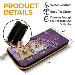Les chiens ont juste besoin de vous et d'amour - Portefeuille long en cuir personnalisé pour chien et chat - Cadeau pour propriétaires et amoureux des animaux