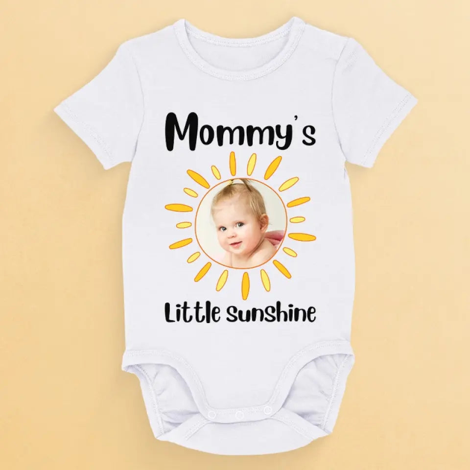 Photo personnalisée Petit Soleil - Body bébé personnalisé pour toute la famille - Cadeau de naissance, cadeau pour la première maman