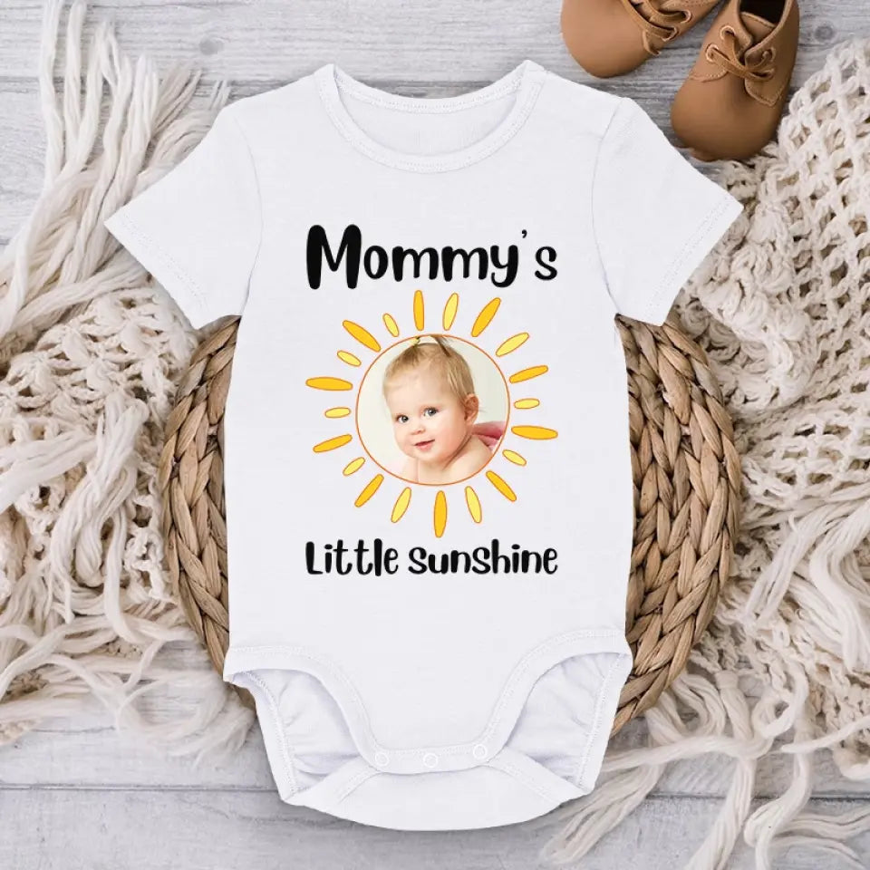 Photo personnalisée Petit Soleil - Body bébé personnalisé pour toute la famille - Cadeau de naissance, cadeau pour la première maman