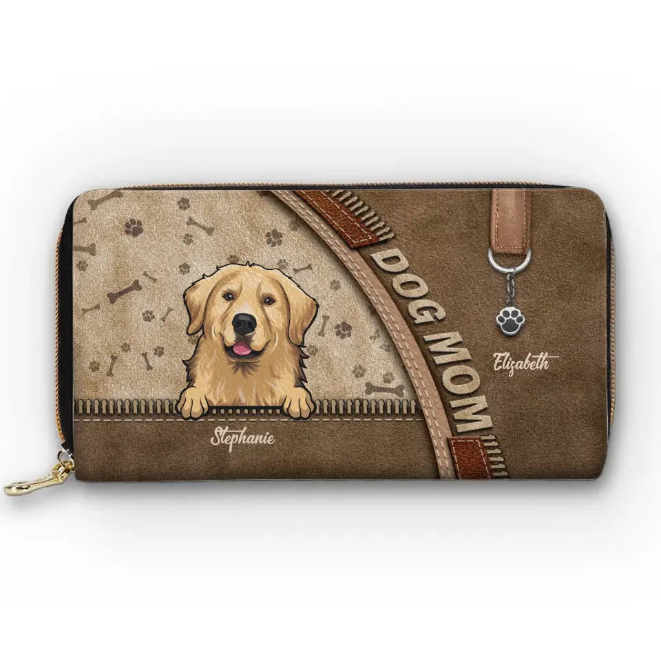 Les chiens ont juste besoin de vous et d'amour - Portefeuille long en cuir personnalisé pour chien et chat - Cadeau pour propriétaires et amoureux des animaux