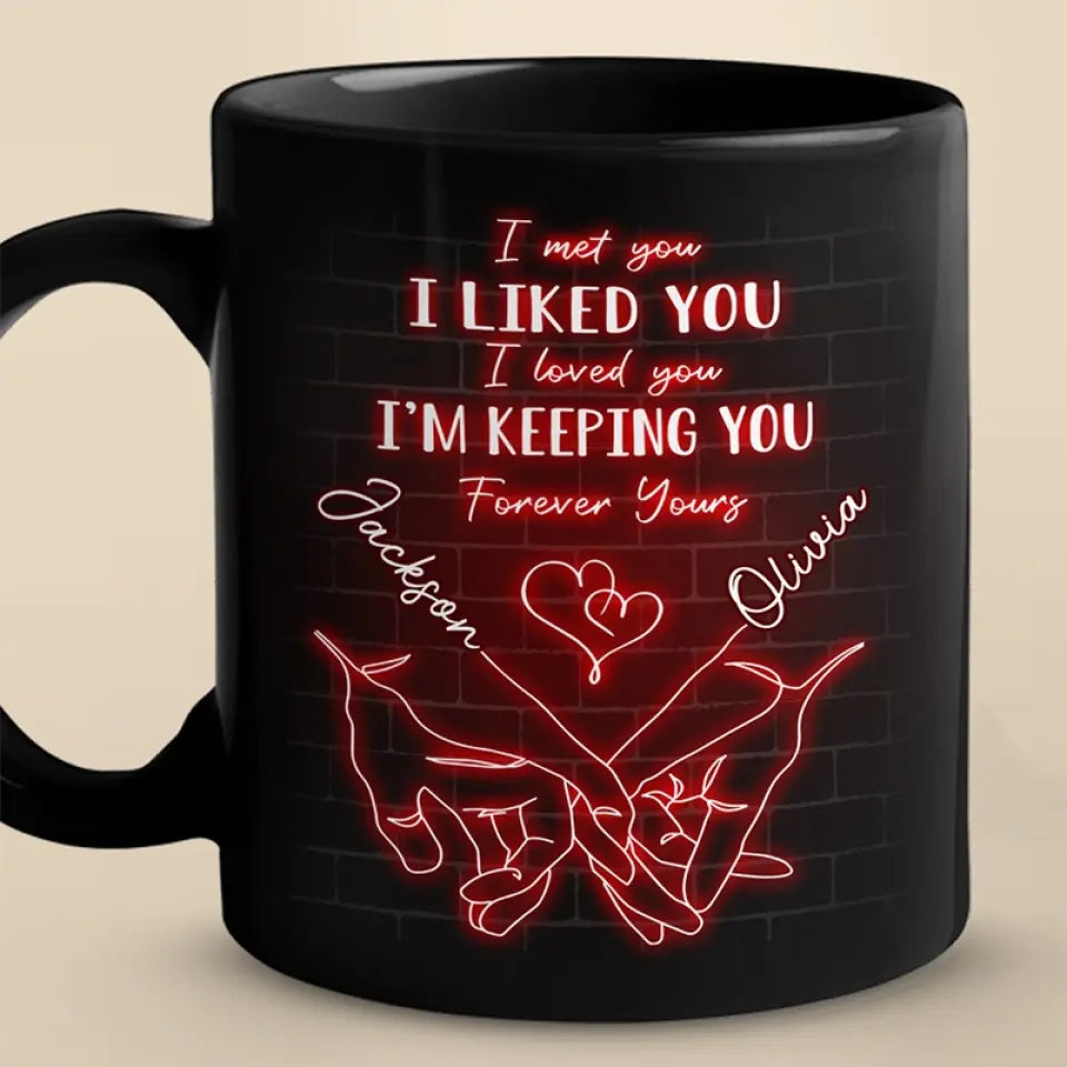 Tasse noire personnalisée « S'agacer mutuellement pour toujours » pour couple – Cadeau pour mari et femme, anniversaire