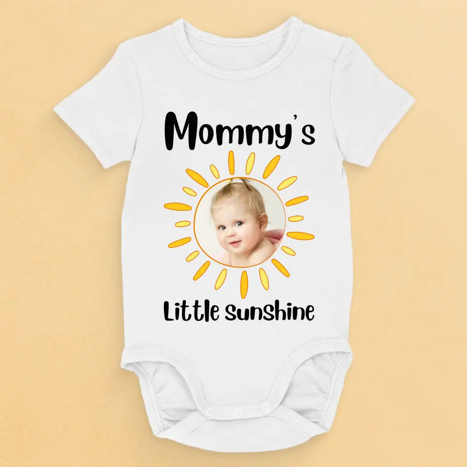 Photo personnalisée Petit Soleil - Body bébé personnalisé pour toute la famille - Cadeau de naissance, cadeau pour la première maman